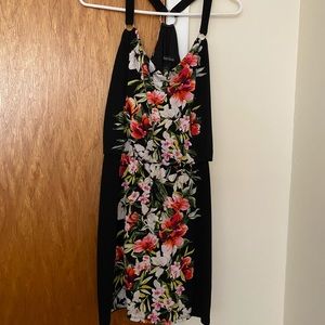 White House Black Market black and floral size S
